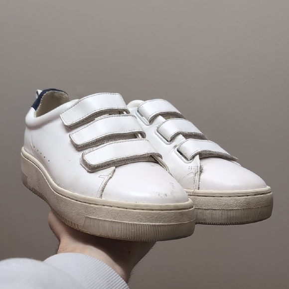 Sandro Shoes - Sandro White Leather Velcro Sneakers